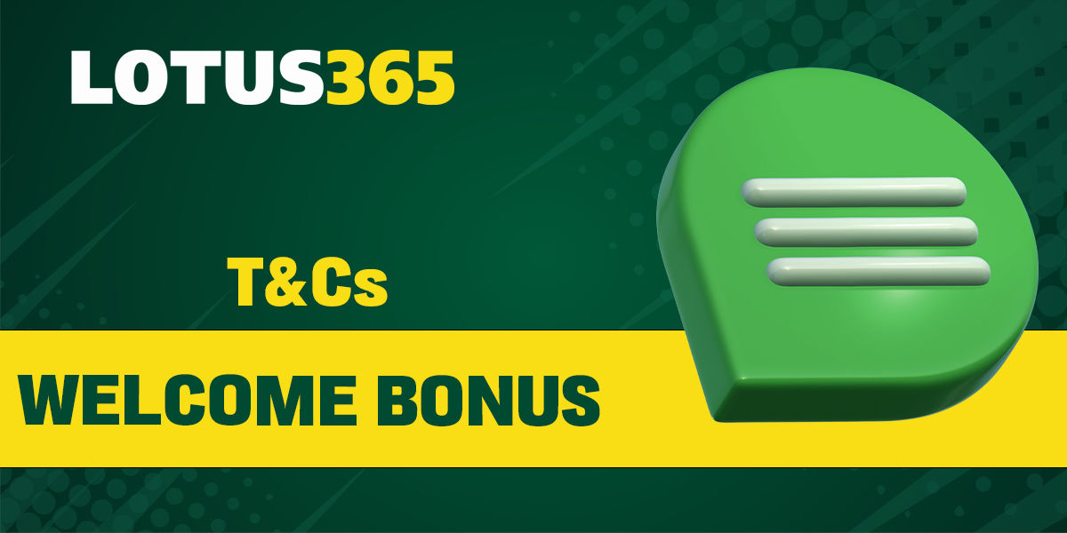 Terms and conditions for bonuses on Lotus365 platform 
