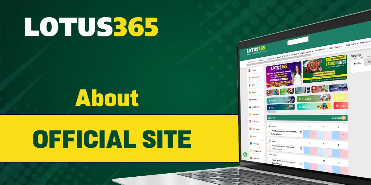 Detailed information about the bookmaker Lotus365