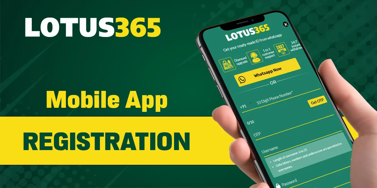 Registration process in Lotus 365 app 2025