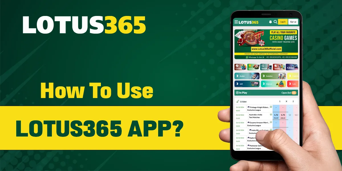 How to use Lotus 365 app for casino and sports betting